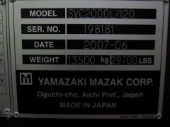 【Sold out】立型マシニングセンター マザック SVC2000L/120 2007年式の写真06 【Sold out】立型マシニングセンター マザック SVC2000L/120 2007年式の写真06
