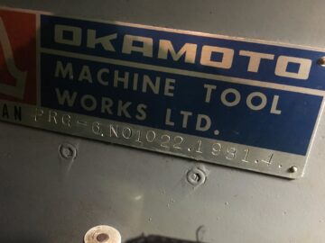 工作機械の銘板・型式確認例